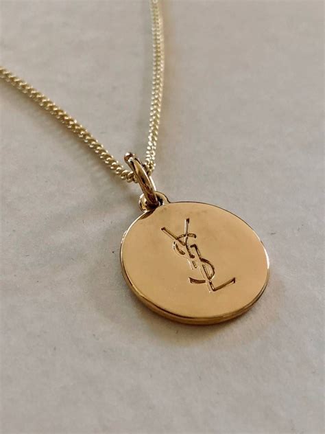 ysl chain pendant|YSL pendant necklace.